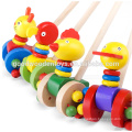 EB1009 6 Design Hardwood Lovely Animals Baby Walk Toy